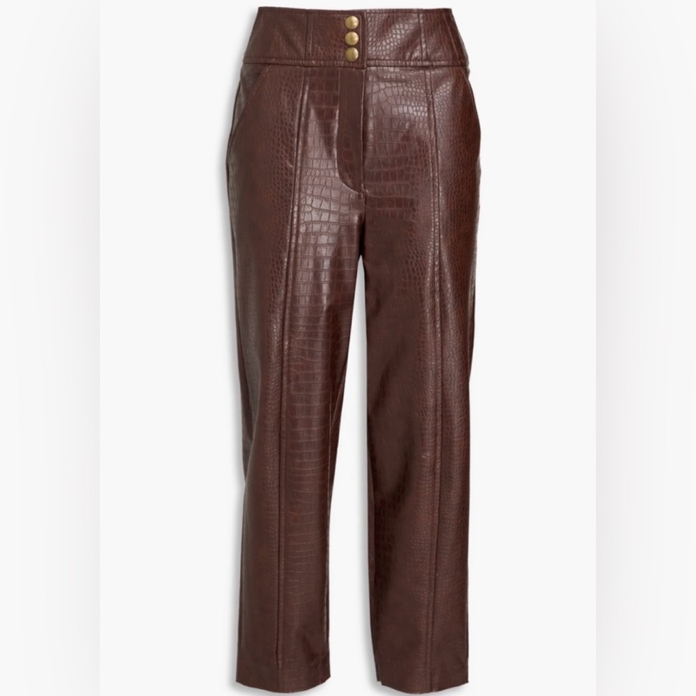 Veronica Beard Faux leather pants - brown